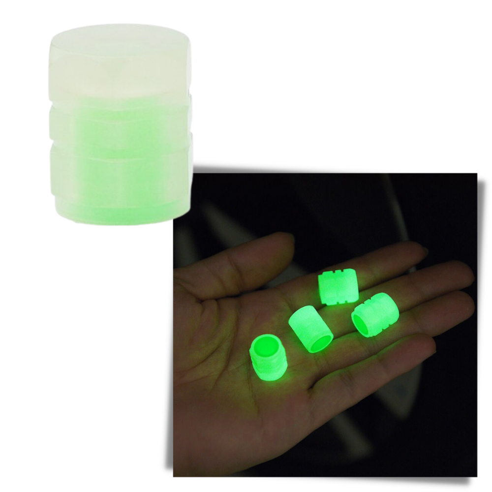 Bouchons de valves lumineux pour voitures Dicoly, pièce détachée automobile, en bleu, pour pneus et roues.