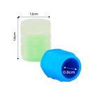 Bouchons de valves lumineux bleus Dicoly pour voitures, pièce détachée automobile et moto, visibles sur la voiture.