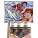 Kalimba Dido de 17 toques, instrumento de música de dedo, com acabamento azul e alavanca para toque suave e melódico.