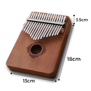 Kalimba Dido de 17 touches, instrumento de música azul, com teclas para dedilhar e produzir melodias suaves.