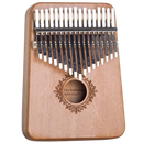 Kalimba Dido de 17 touches, instrumento de música de polegar, com acabamento azul, ideal para aprendizado e entretenimento musical.