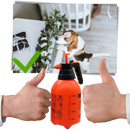 Pulvérizador de jardim Dido de 2L com bomba, ideal para jardinagem, mostrado em uso ao ar livre com plantas.