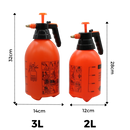 Pulvérizador de jardim Dido de 2L com bomba, ideal para jardinagem, mostrando o recipiente de plástico e a válvula de pulverização.