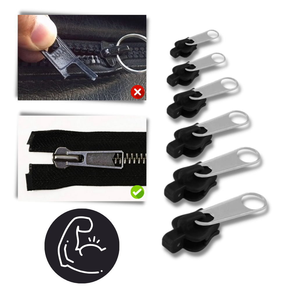Conjunto de 6 cursors clipsáveis para substituir zíperes, ideal para artesanato e projetos de lazer criativos, marca Dido.