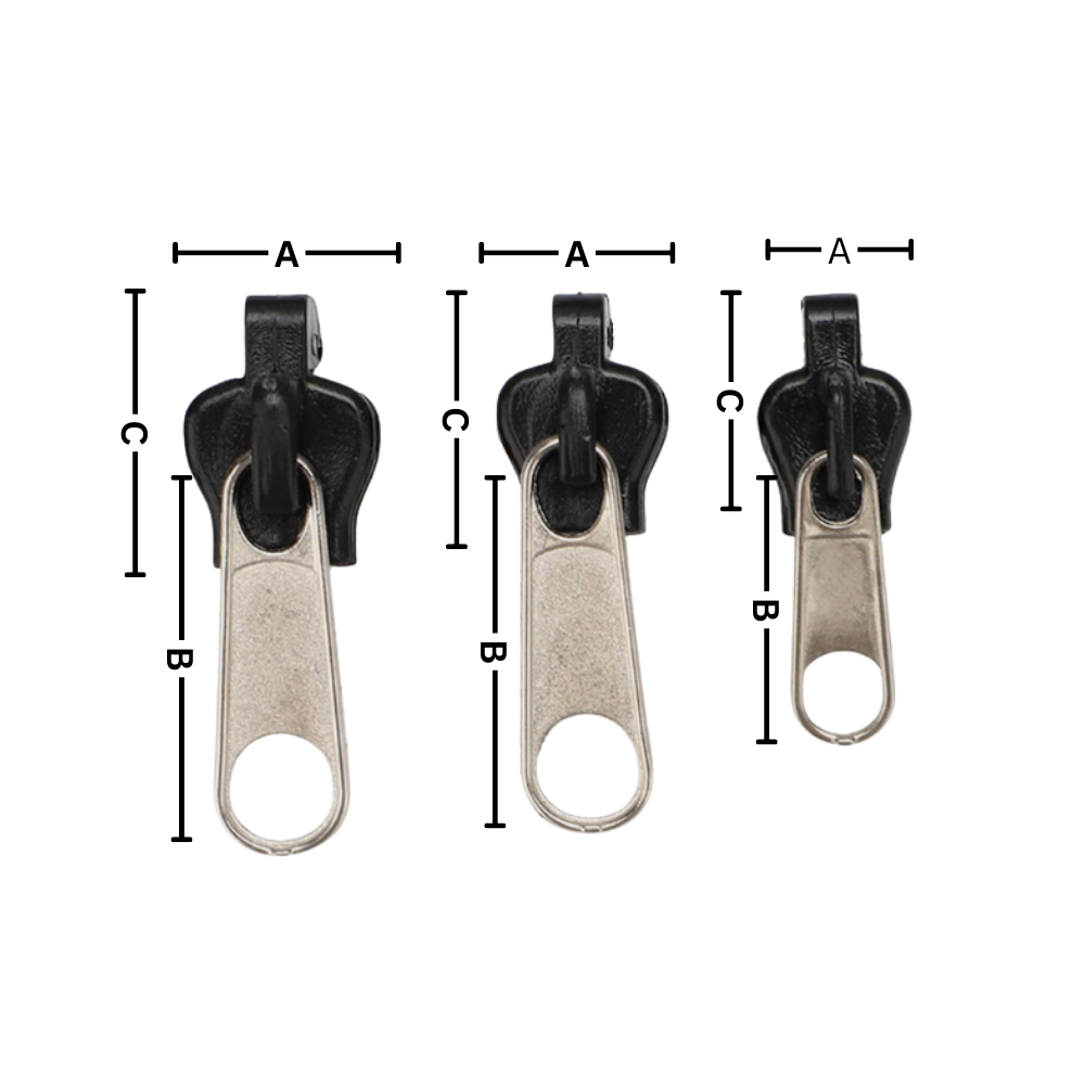 Conjunto de 6 cursors clipsáveis Dido para substituir fechos éclair em projetos de lazer criativo.