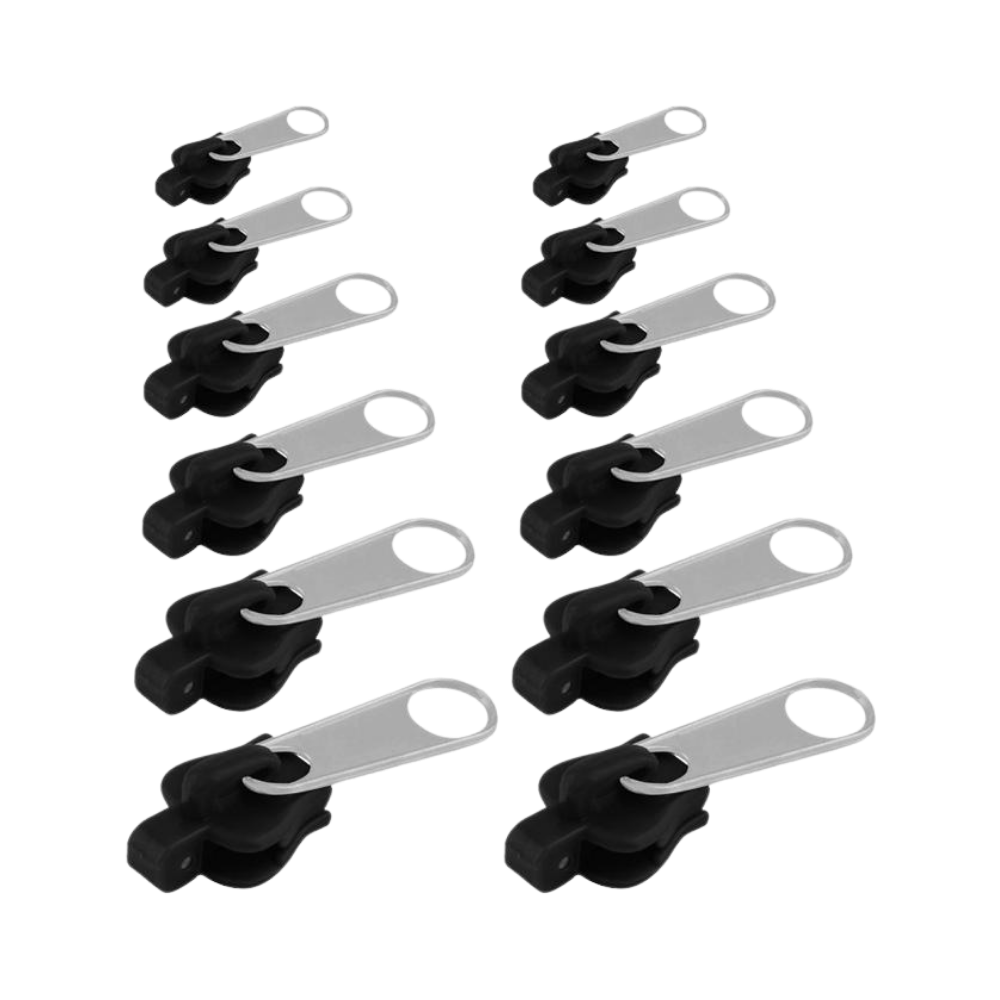 Conjunto de 6 cursors clipsáveis da Dido para substituir fechos éclair em projetos de artesanato e roupas.