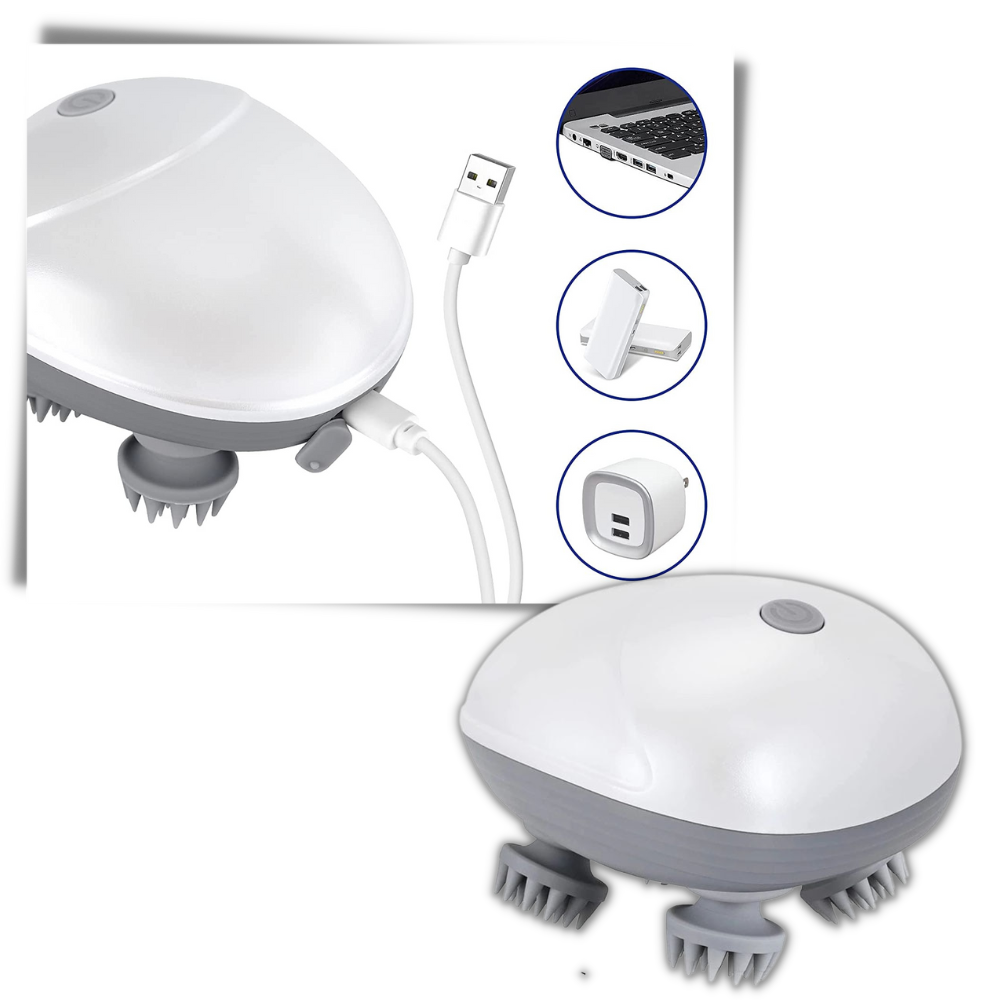 Masseur vibratório para o couro cabeludo Dido, aparelho de massagem e relaxamento com design ergonômico.