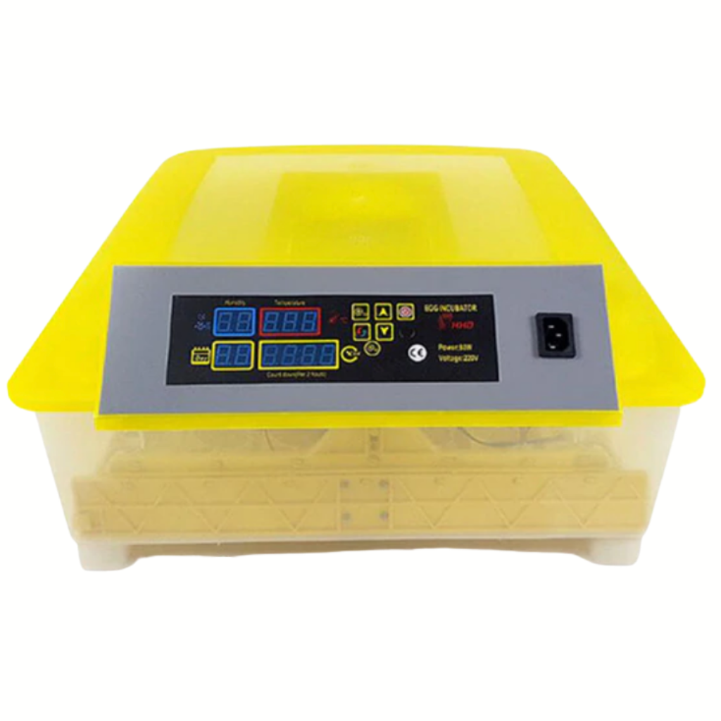 Incubador automático para ovos Yescomusa, capacidade para 48 ovos, com controle digital para incubação eficiente.