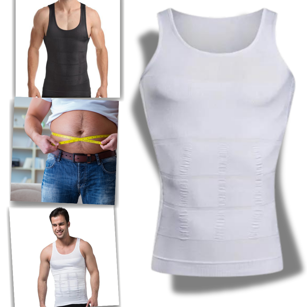 Maillot de corps masculino modelador discreto da Duckyun Inc., roupa intima slim para homens, ajusta a silhueta de forma confortável.
