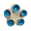 Cuba de abelha com esmalte reativo discreto azul da Wioihee, cabana para abelhas e animais selvagens, visível na imagem.