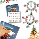 Calendário de Advento de Bijuterias DIY Ibaste com 24 dias, decoração natalina e itens para fazer joias caseiras.