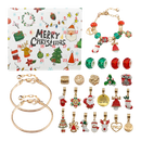 Calendário de Advento de 24 dias para fazer bijuterias, decoração de Natal da marca Ibaste, com acabamento dourado.