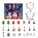 Calendário de Natal com 24 portas para fazer bijuterias DIY, decoração sazonal da Ibaste com tema de amor e festividades.