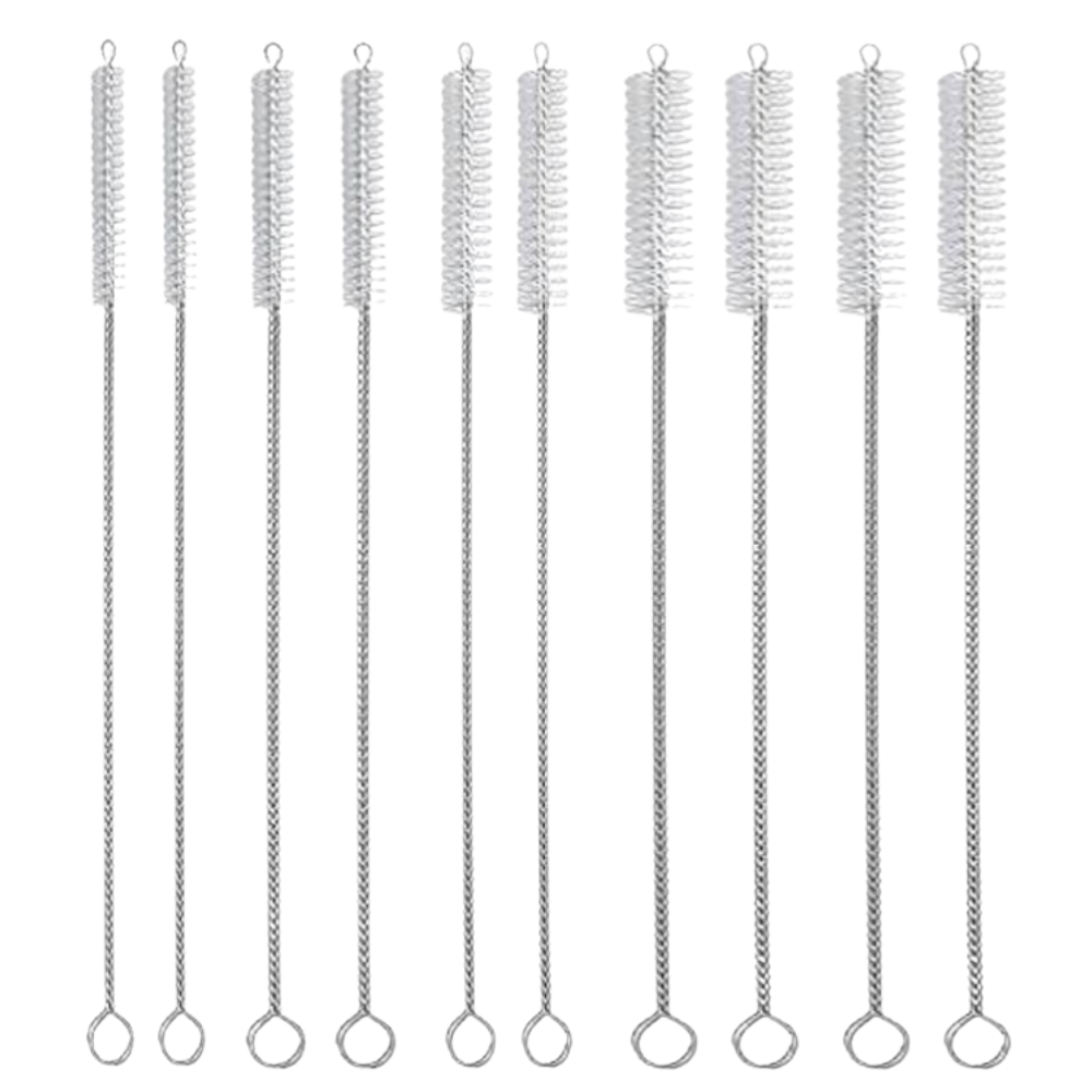 Conjunto de 10 escovas de limpeza para palha, com cerdas de 6 mm, para uso doméstico, marca não especificada.