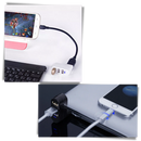 Adaptador rotativo USB multiporta da Dongguan em cor preta, com várias conexões para dispositivos USB.