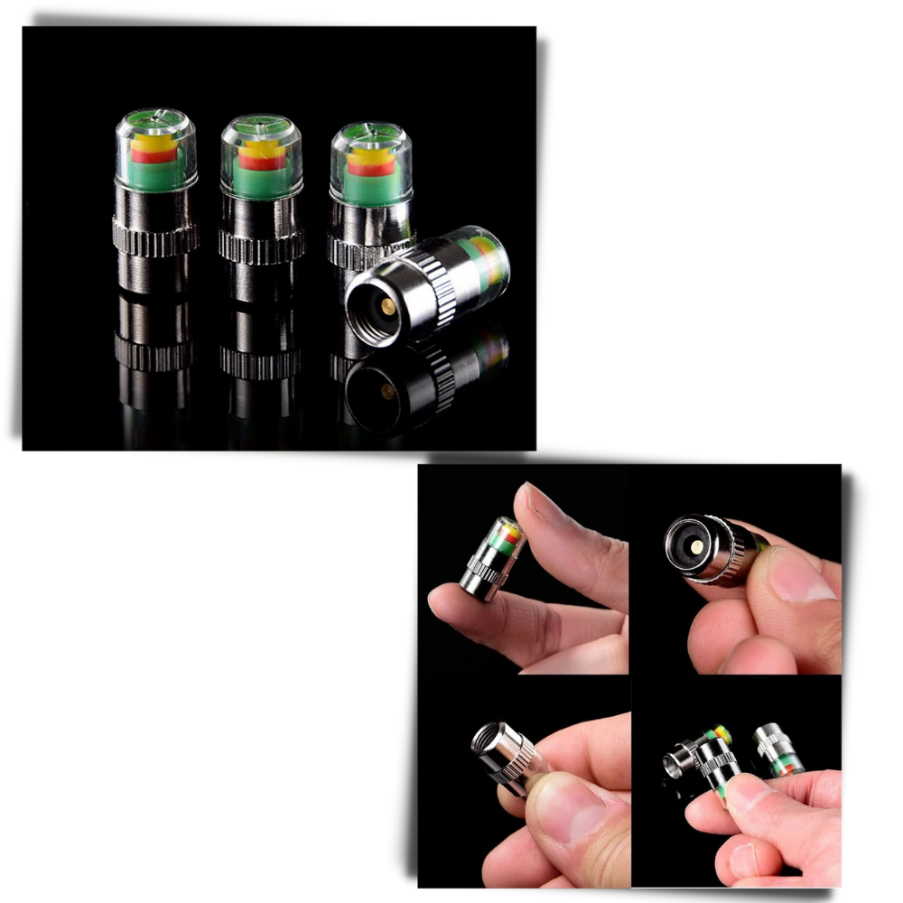 Conjunto de 4 sensores de pressão de pneus de carro da marca Dongguan Tsung Hao para monitoramento de pneus automotivos.