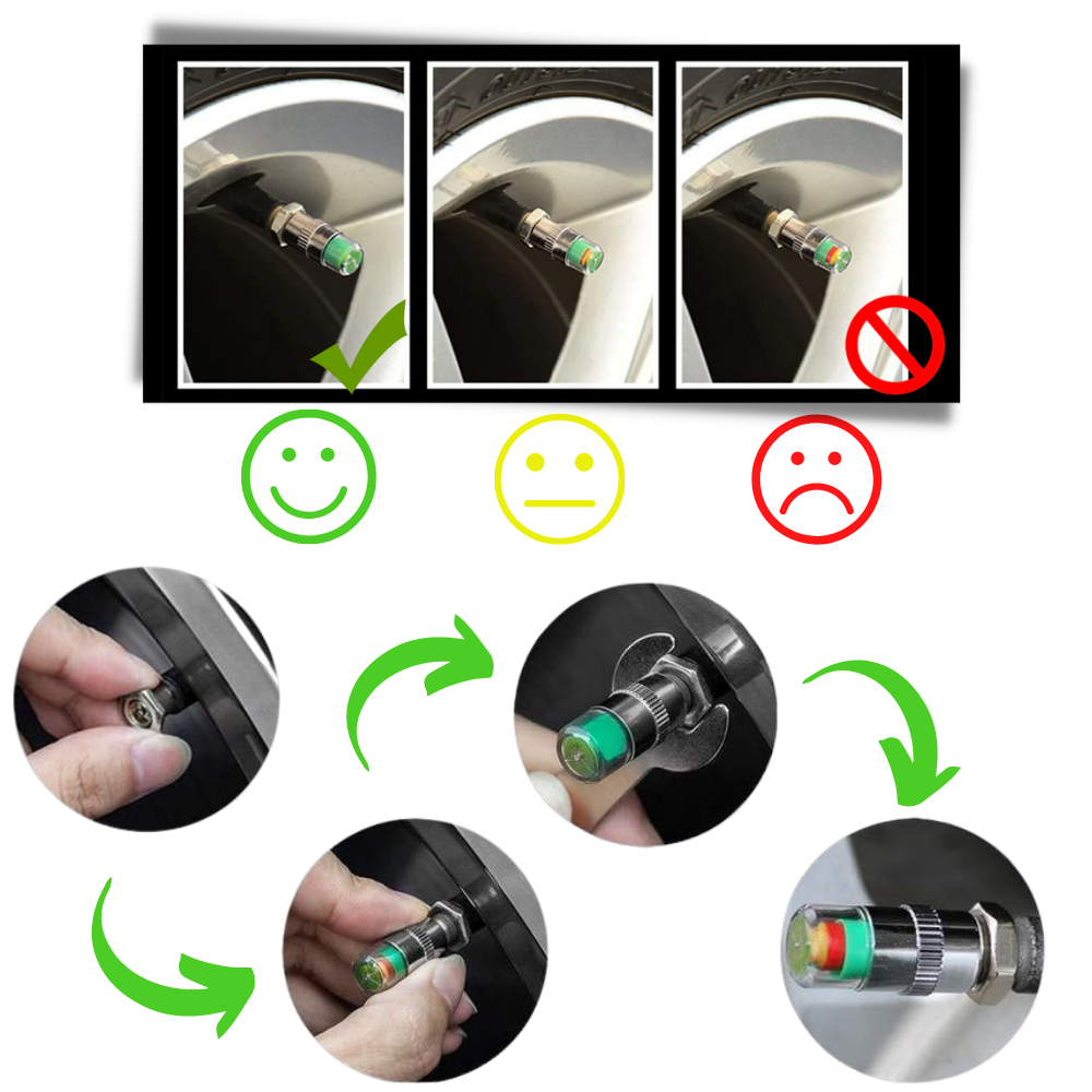 Conjunto de 4 sensores de pressão de pneus para carro da Dongguan Tsung Hao Electronics, ideal para monitoramento veicular.