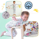 Pijama à colorir da Bjutir para dormir e relaxar, com desenho de doodle para personalizar e usar à noite.