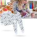 Pijama à colorir da Bjutir, roupa de dormir com desenhos de rabiscos para personalizar, confortável e divertido para relaxar.
