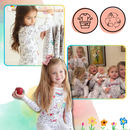 Pijamas de dormir Bjutir com desenhos para colorir, roupas de noite e relaxamento, tecido confortável e reutilizável.
