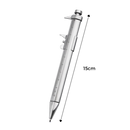 Caneta esferográfica multifuncional Doolland com design de garra para medição e detecção, em acabamento preto.