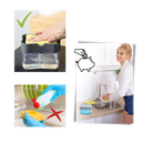 Distributeur de détergent de cuisine Doubleking avec porte-éponge, pour savon et lotion, em compra fácil.