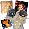 Conjunto de três balões LED com rosas vermelhas em estilo DIY, ideal para presentes decorativos, marca Doyleshield