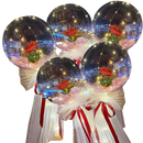 Conjunto de 3 balões LED vermelhos com rosas em DIY, ideal como presente decorativo da marca Doyleshield.