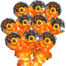 Conjunto de 3 balões LED vermelhos com rosas em DIY, produto de presentes da marca Doyleshield.