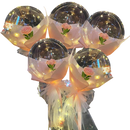Conjunto de 3 balões LED vermelhos com rosas em DIY, ideal para presentes decorativos, da marca Doyleshield.