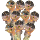 Conjunto de três balões LED vermelhos com rosas em DIY, ideal para presentes da Doyleshield