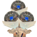 Conjunto de 3 balões LED com rosas vermelhas, ideal como presente DIY da marca Doyleshield, decorativos e iluminados.