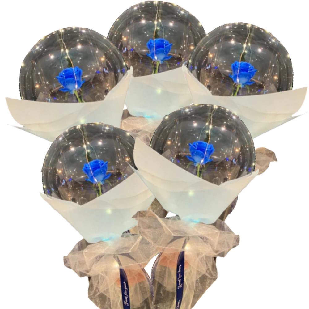 Conjunto de 3 balões LED em forma de rosa DIY da Doyleshield, decorativos e coloridos para presentes e festas.