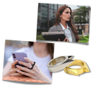 Anel de defesa pessoal com detalhes de orelhas de gato, da marca Dp-iot, feito de metal com design discreto e funcional.