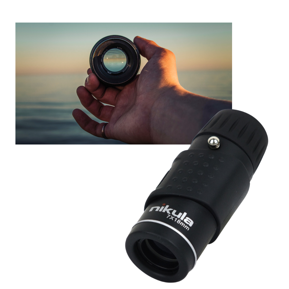 Mini telescópio monocular Dragonpad, acessório de instrumentos ópticos com lente compacta para observação portátil.
