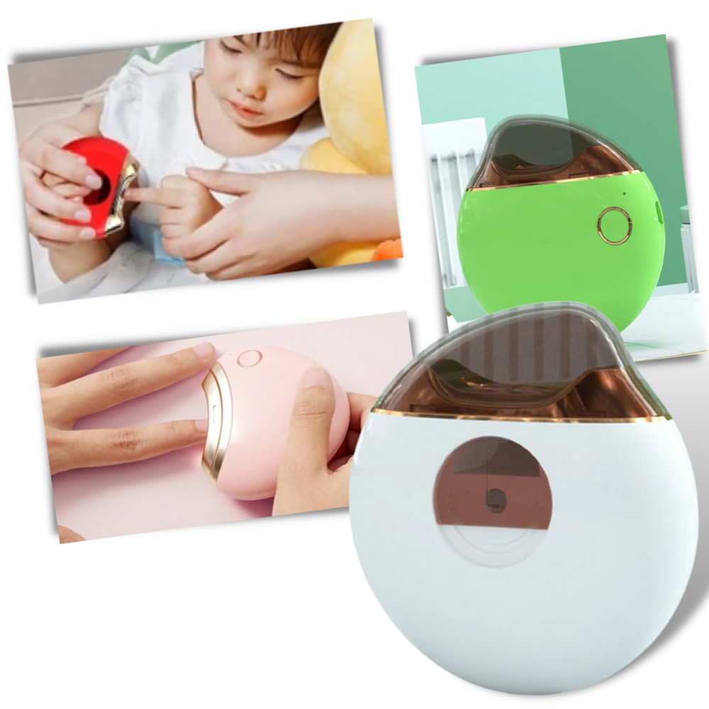 Corte de unha elétrico Dreafly para cuidados de beleza, dispositivo cosmético branco com design compacto e funcional