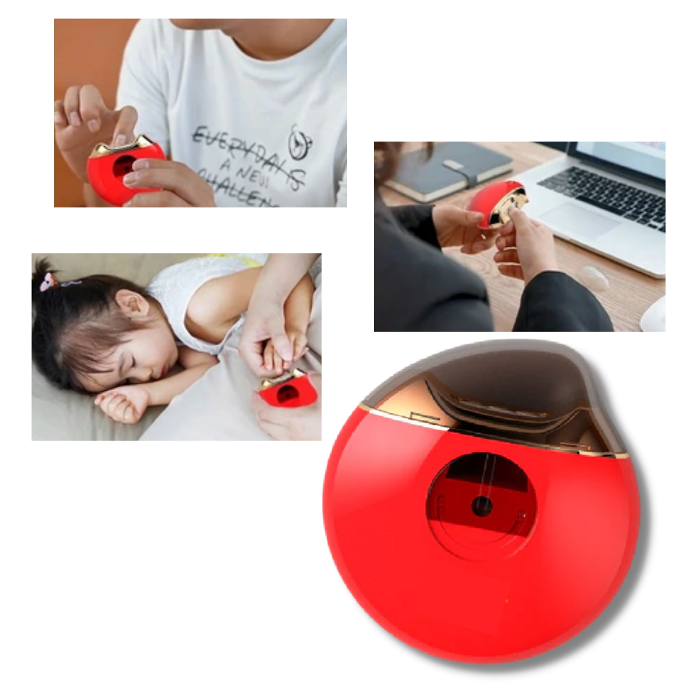 Corte unha elétrico Dreafly para cosmetologia, dispositivo branco com design compacto para cuidados de unhas.