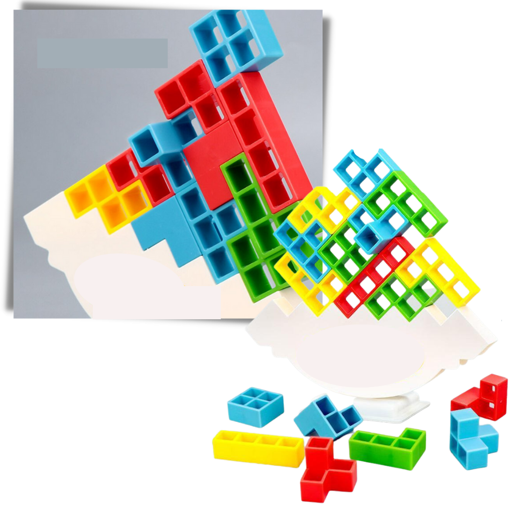 Brinquedo de empilhar com balancinho da marca Dreafly, brinquedo de construção colorido para crianças.