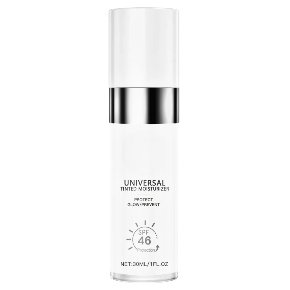 Creme teintée Drmtlgy para brilho e hidratação, embalagem com frasco e tampa, textura suave e acabamento natural.
