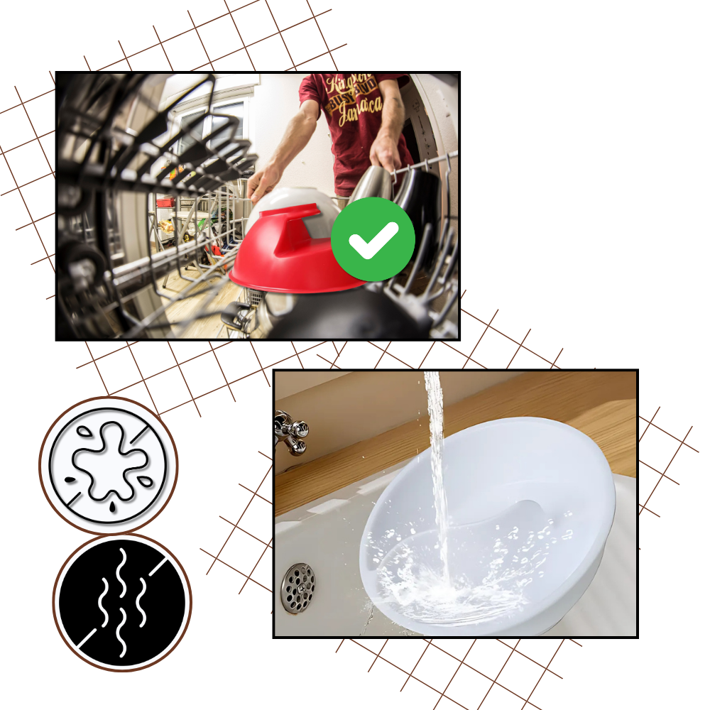 Tigela de cereais Dido com separação seca e úmida, design prático para facilitar a limpeza e uso diário na cozinha.