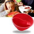 Cumbuca de cereais Dido com separação seca e úmida, utensílio de artes de mesa para alimentos secos e molhados.