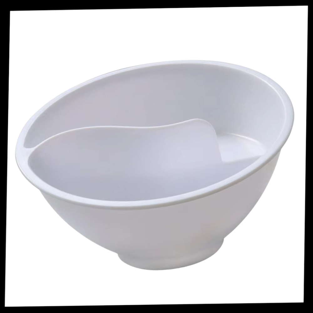 Tigela de cereais Dido com separação seca e úmida, utensílio de artes de mesa para alimentos secos e molhados.