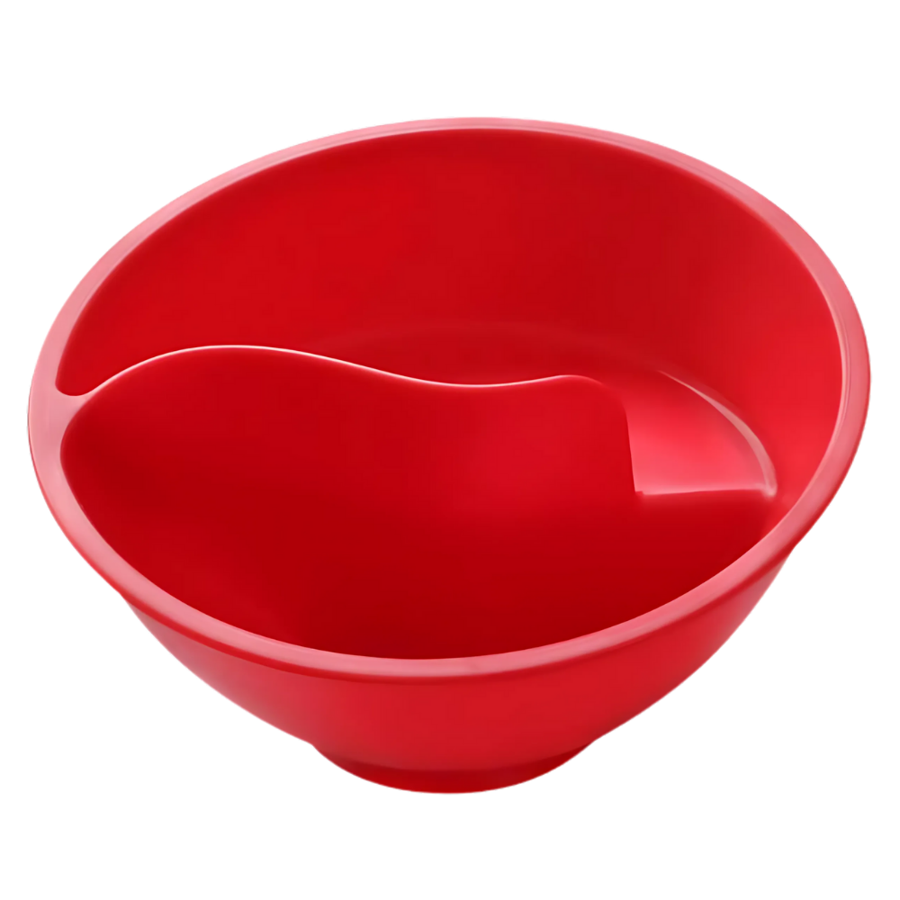 Copo de cereais Dido com separador seco e úmido, recipiente de artes de mesa vermelho, para alimentação prática e organizada