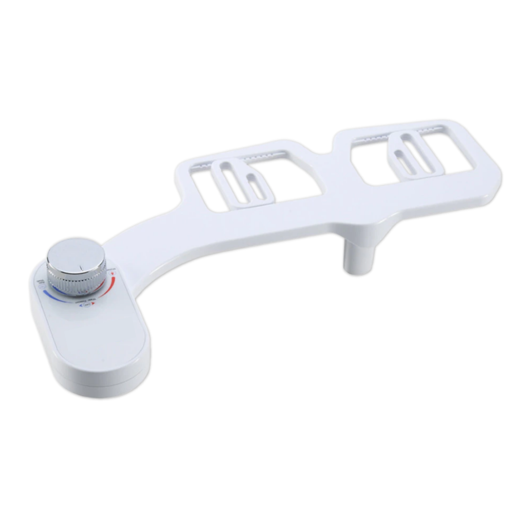 Bidet para assento de banheiro Dsermall, peça de material de encanamento, mostrado instalado em vaso sanitário.