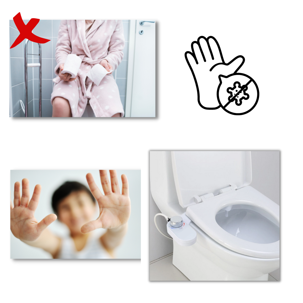 Bidet para assento de vaso sanitário da marca Dsermall, peça de material de encanamento para banheiro.