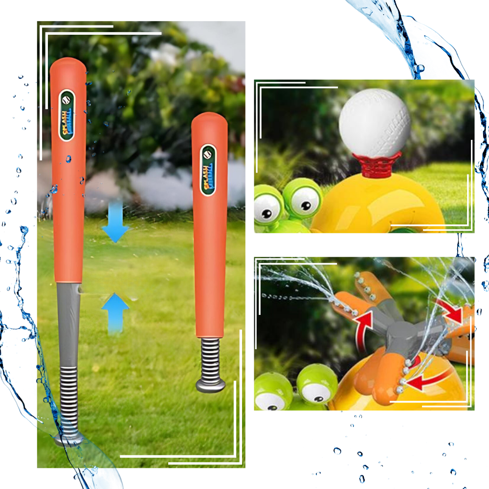 Bola de baseball com água da marca Baright, jogo ao ar livre com base de água e funções personalizáveis para diversão ao ar livre.