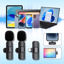 Microfone micro cravate Maybesta com redução de ruído duplo, ideal para componentes de áudio e captação de som clara.
