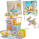 Blocos de construção de engrenagens elétricas do jogo de puzzle Krazy Gears para aprendizado educativo e diversão.
