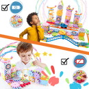 Blocos de construção educacionais Krazy Gears com engrenagens elétricas para montagem de puzzles e aprendizado de mecanismos.