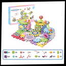 Blocos de construção de engrenagens elétricas Krazy Gears para jogos de puzzle educacionais, com peças coloridas e interativas.